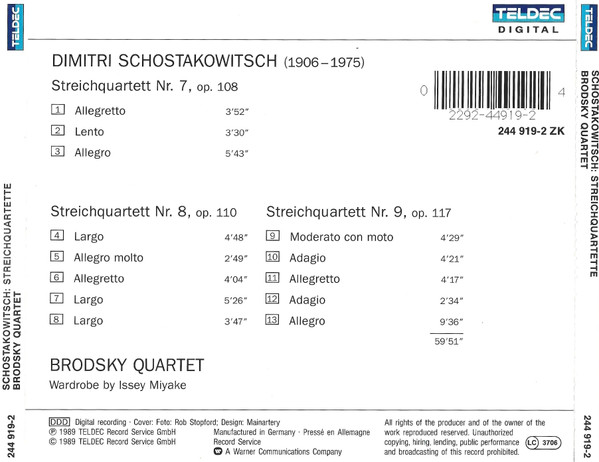Dimitri Schostakowitsch* - Brodsky Quartet-1