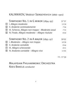 Kalinnikov*, Malaysian Philharmonic Orchestra, Kees Bakels-1