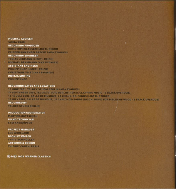 Ligeti* / Reich*, Pierre-Laurent Aimard / Aka Pygmies*-3