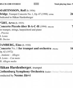 Rolf Martinsson, Arvo Pärt, Eino Tamberg, Håkan Hardenberger, Göteborgs Symfoniker, Neeme Järvi-2