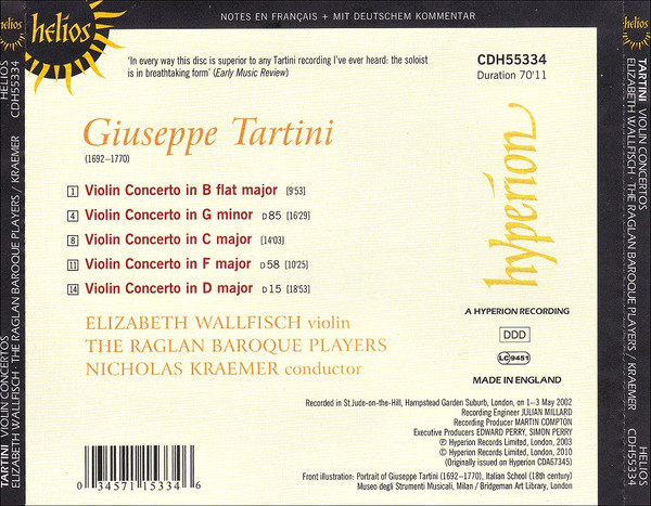 Tartini* - Elizabeth Wallfisch, The Raglan Baroque Players*, Nicholas Kraemer-1