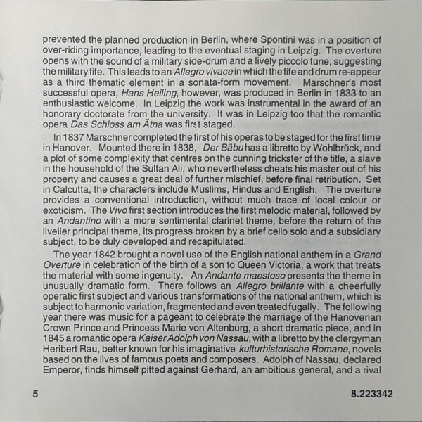 Heinrich August Marschner*, Slovak State Philharmonic Orchestra (Košice)*, Alfred Walter-4
