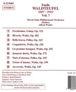 Emil Waldteufel, Alfred Walter, Slovak State Philharmonic Orchestra, Košice-1