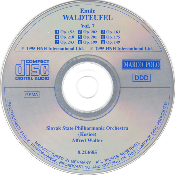 Emil Waldteufel, Alfred Walter, Slovak State Philharmonic Orchestra, Košice-2
