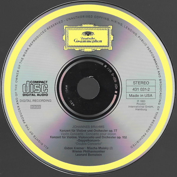 Johannes Brahms, Gidon Kremer, Mischa Maisky, Leonard Bernstein, Vienna Philharmonic Orchestra*-2