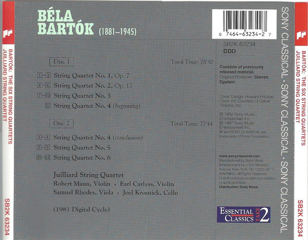 Bartók* - Juilliard String Quartet-4