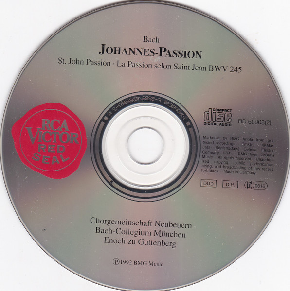 J. S. Bach* - Enoch zu Guttenberg, Chorgemeinschaft Neubeuern, Bach-Collegium München, Nielsen*, Stutzmann*, Ahnsjö*, Swensen*, Scharinger*, Quasthoff*-3