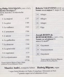 Maurice André, Hedwig Bilgram, A. Vivaldi*, J.B. Loeillet*, J.L. Krebs*, G.P. Telemann*, R. Valentino*, J. Bodin de Boismortier*-4