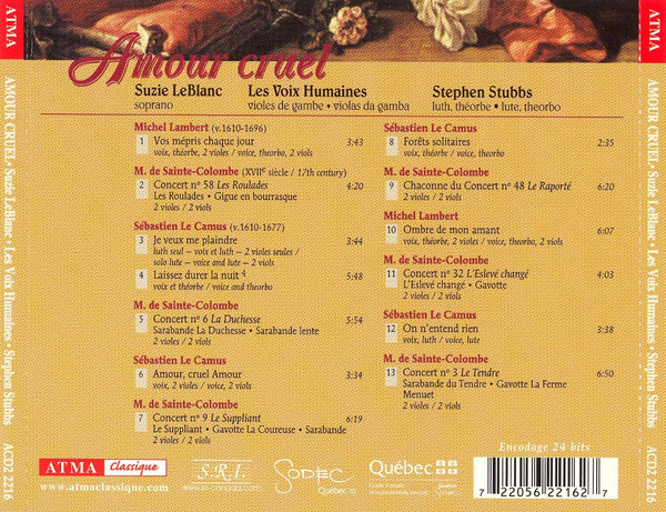 Suzie LeBlanc, Les Voix Humaines, Stephen Stubbs-1