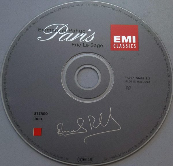 Emmanuel Pahud, Éric Le Sage, Poulenc*, Dutilleux*, Sancan*, Ibert*, Milhaud*, Messiaen*, Jolivet*-2