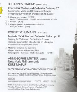 Brahms* / Schumann* - Anne-Sophie Mutter, New York Philharmonic, Kurt Masur-3