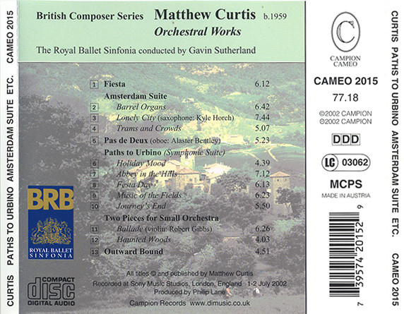Matthew Curtis (5) / Royal Ballet Sinfonia ,/ Gavin Sutherland (3)-1