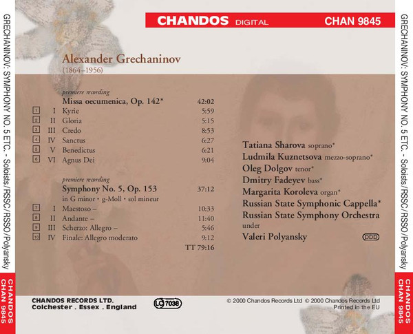Grechaninov* - Russian State Symphonic Cappella*, Russian State Symphony Orchestra, Valeri Polyansky*-2