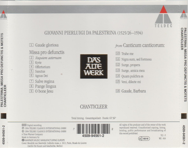 Palestrina*, Chanticleer-1