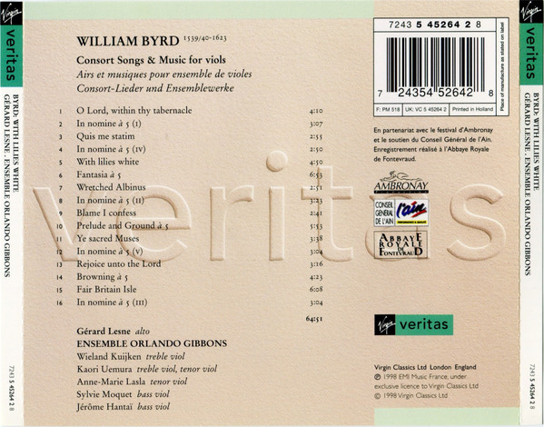 William Byrd, Gérard Lesne, Wieland Kuijken-1