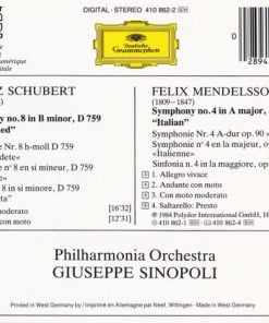 Mendelssohn* / Schubert*, Philharmonia Orchestra ∙ Giuseppe Sinopoli-1