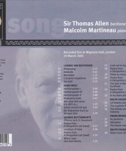 Sir Thomas Allen*, Malcolm Martineau, Beethoven*, Wolf*, Butterworth*, Vaughan Williams*, Bridge*-1
