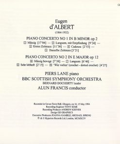 D'Albert* - Piers Lane, BBC Scottish Symphony Orchestra, Alun Francis-1