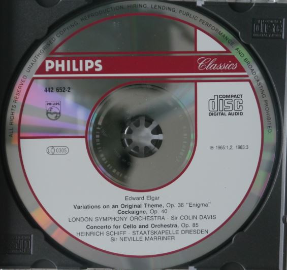 Sir Edward Elgar, London Symphony Orchestra, Sir Colin Davis, Heinrich Schiff, Staatskapelle Dresden, Sir Neville Marriner-2