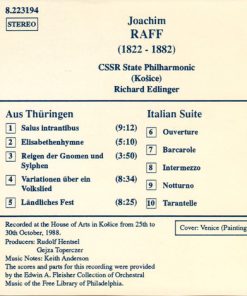 Joachim Raff* - CSSR State Philharmonic (Košice)*, Richard Edlinger-1