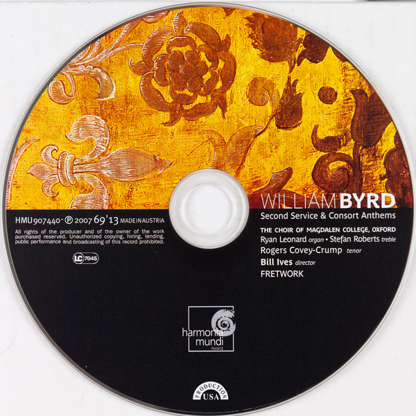 William Byrd - The Choir Of Magdalen College, Oxford*, Bill Ives, Fretwork-2