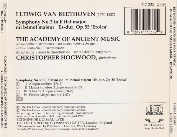 Beethoven*, The Academy Of Ancient Music, Christopher Hogwood-1