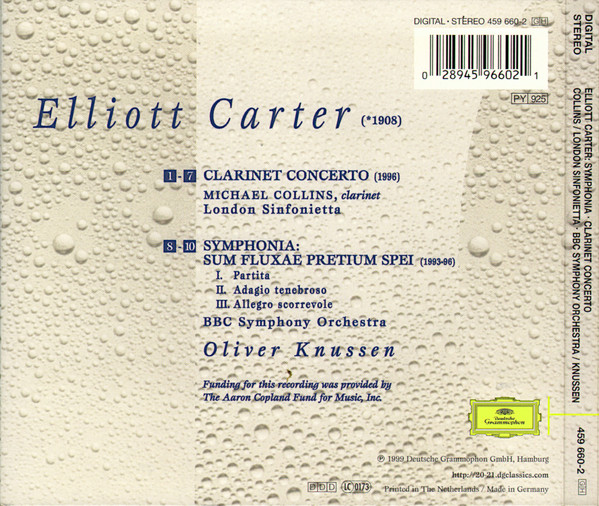 Elliott Carter : Collins* / London Sinfonietta - BBC Symphony Orchestra / Knussen*-1