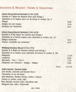 Johann Georg Heinrich Backofen & Wolfgang Amadeus Mozart, Eybler Quartet & Jane Booth-3