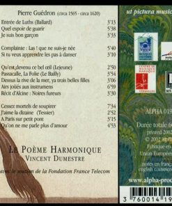 Pierre Guédron - Le Poème Harmonique, Vincent Dumestre-1