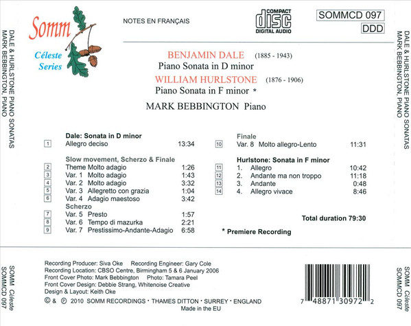Benjamin Dale, William Hurlstone, Mark Bebbington-1