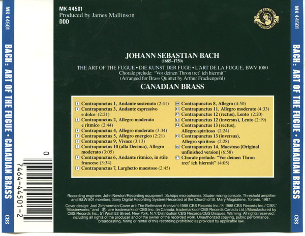 The Canadian Brass, Johann Sebastian Bach-1