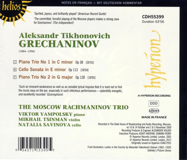 Alexander Gretchaninov, The Moscow Rachmaninov Trio-1