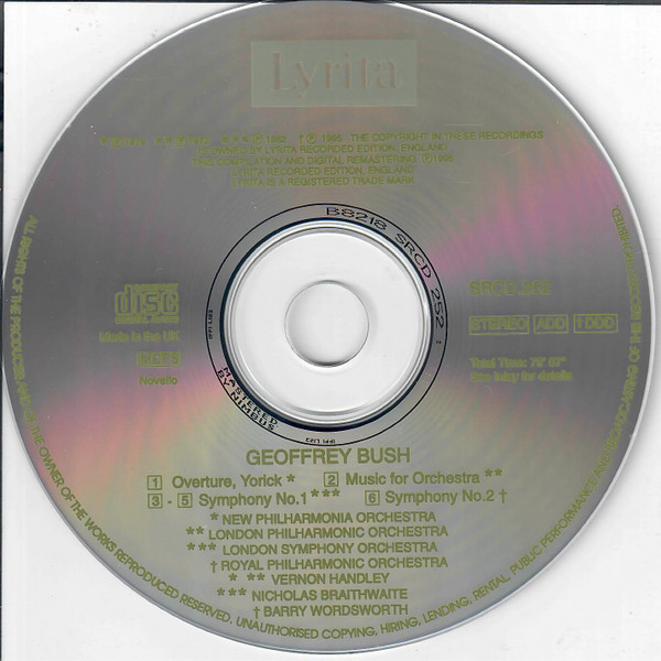 Geoffrey Bush, New Philharmonia Orchestra, London Philharmonic Orchestra, London Symphony Orchestra, Royal Philharmonic Orchestra, Vernon Handley, Nicholas Braithwaite, Barry Wordsworth-4