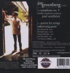 Jay Greenberg - London Symphony Orchestra, José Serebrier*, Juilliard String Quartet-1