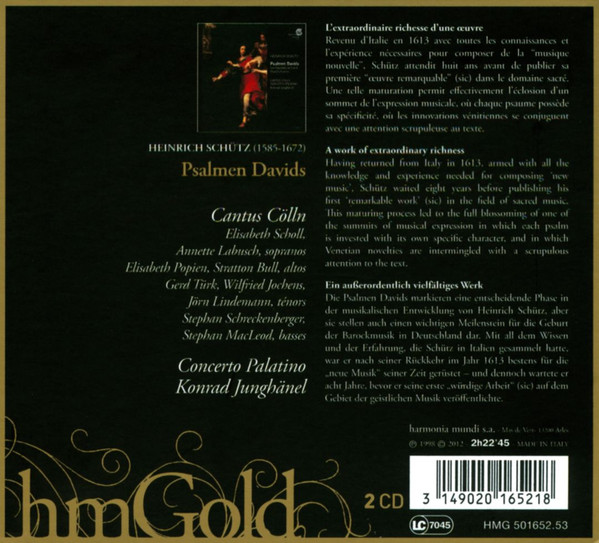 Heinrich Schütz - Cantus Cölln, Concerto Palatino, Konrad Junghänel-1