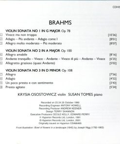 Brahms* - Krysia Osostowicz, Susan Tomes-3