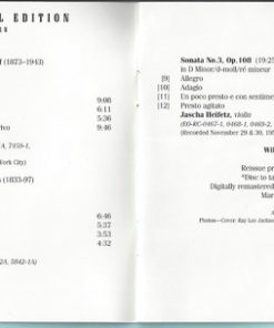 Brahms*, Rachmaninoff*, Heifetz*, Primrose*, Kurtz*, William Kapell-4