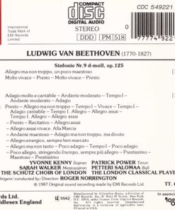Beethoven* - Kenny*, Walker*, Power*, Salomaa*, The Schütz Choir Of London, London Classical Players, Roger Norrington-1