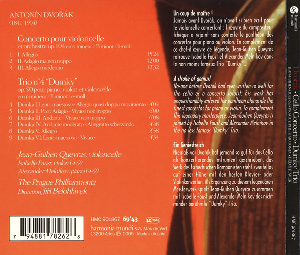 Dvořák* - Jean-Guihen Queyras, Isabelle Faust, Alexander Melnikov, Prague Philharmonia, Jiří Bělohlávek-1