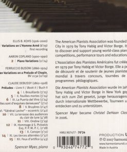 Claude Debussy · Ellis Kohs · Aaron Copland · Ferruccio Busoni · Spencer Myer-1