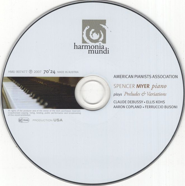 Claude Debussy · Ellis Kohs · Aaron Copland · Ferruccio Busoni · Spencer Myer-2