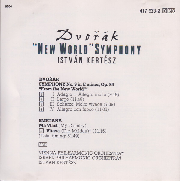 Dvořák* — Vienna Philharmonic Orchestra* / Israel Philharmonic Orchestra, István Kertész-3