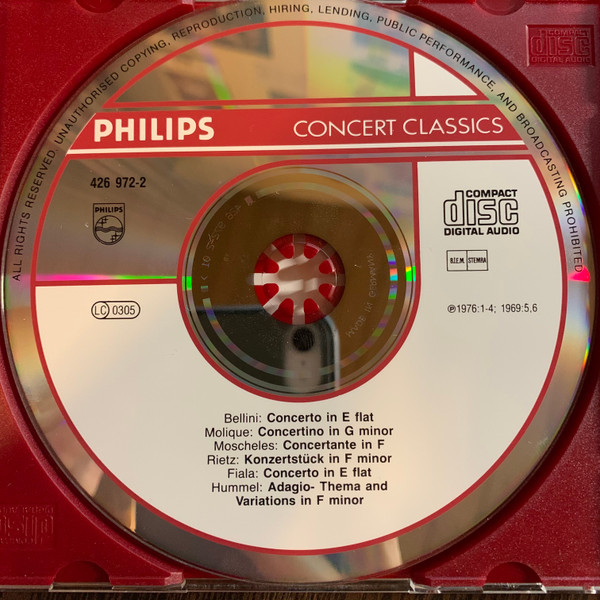 Heinz Holliger Plays Vincenzo Bellini, Wilhelm Bernhard Molique, Ignaz Moscheles, Julius Rietz, Josef Fiala (2), Johann Nepomuk Hummel-1