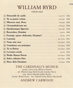 William Byrd - The Cardinall's Musick / Andrew Carwood-3