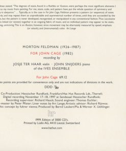 Morton Feldman - Josje Ter Haar, John Snijders-1
