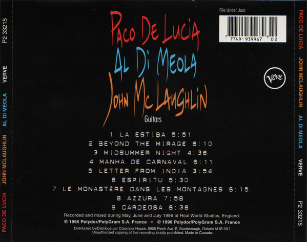 Paco De Lucía, Al Di Meola, John McLaughlin-1