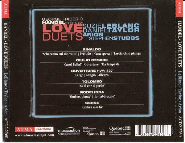 Georg Friedrich Händel - Daniel Taylor (3), Suzie LeBlanc, Stephen Stubbs, L'Ensemble Arion-3