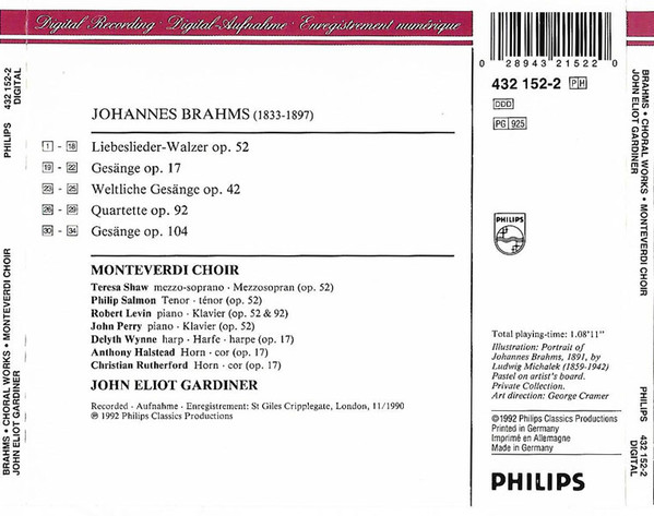 Johannes Brahms - The Monteverdi Choir, John Eliot Gardiner-1