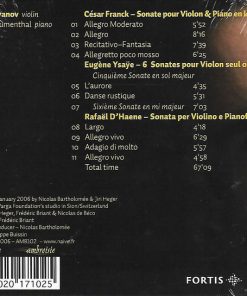 Yossif Ivanov, Daniel Blumenthal, César Franck / Eugène Ysaÿe / Rafael D'Haene-1