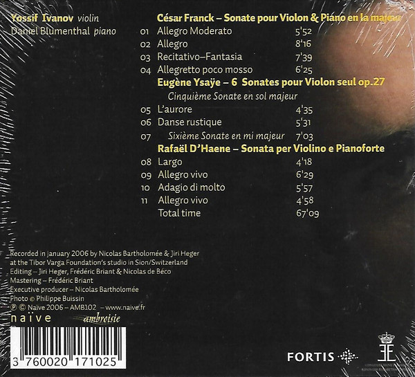 Yossif Ivanov, Daniel Blumenthal, César Franck / Eugène Ysaÿe / Rafael D'Haene-1